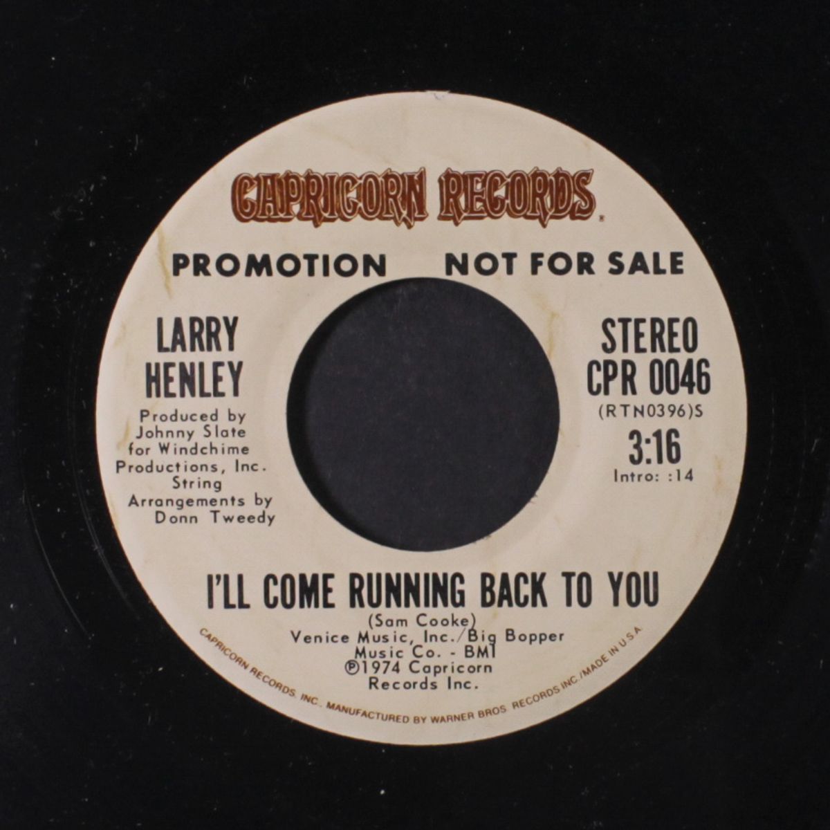 i'll come running back to you / mono by LARRY HENLEY
