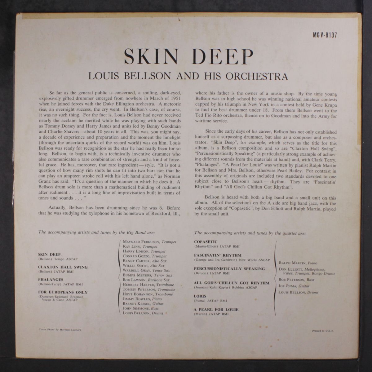 skin deep by LOUIS BELLSON