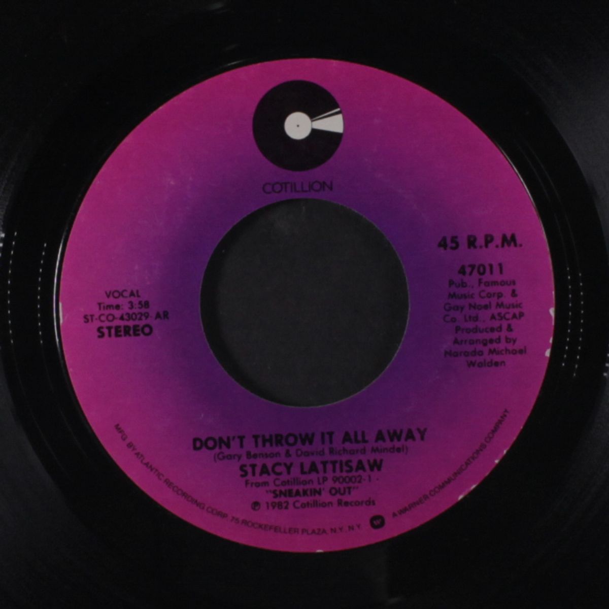 don't throw it all away / down for you by STACY LATTISAW