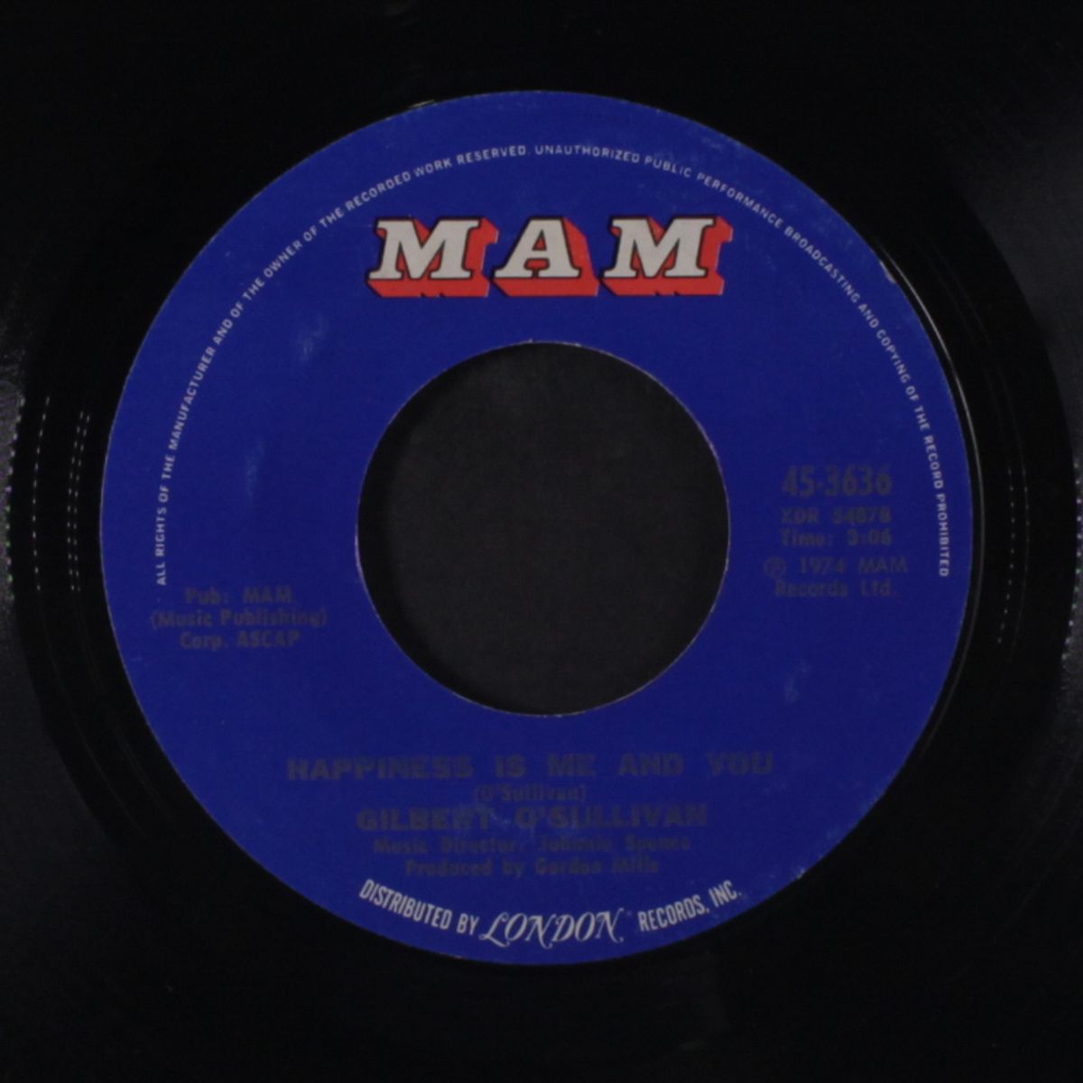 happiness is me and you / breakfast dinner and tea by GILBERT O'SULLIVAN