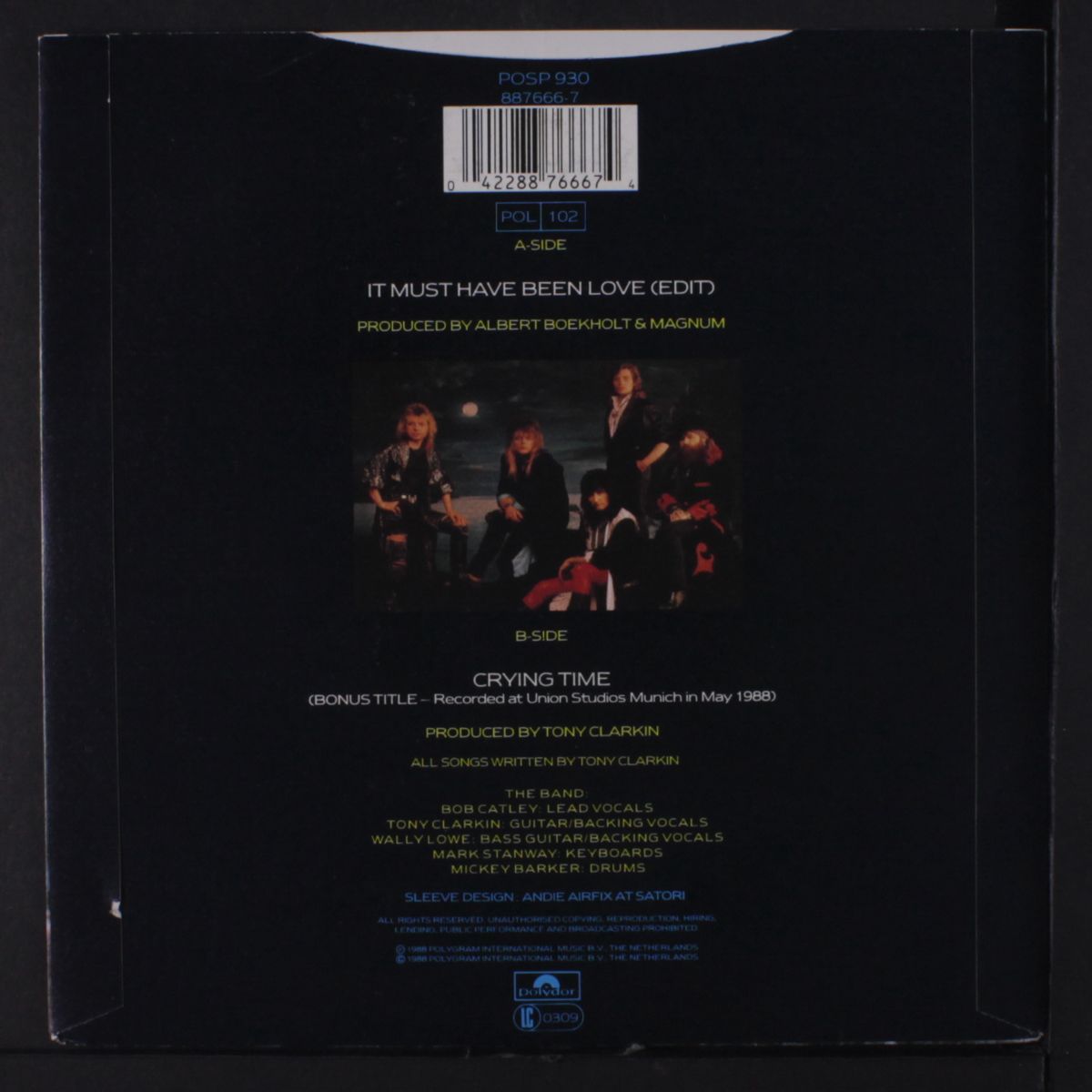 it must have been love / crying time by MAGNUM