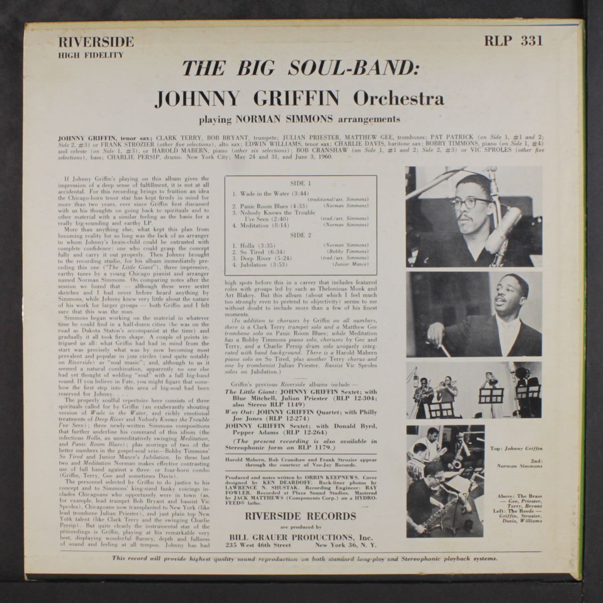 the big soul-band by JOHNNY GRIFFIN