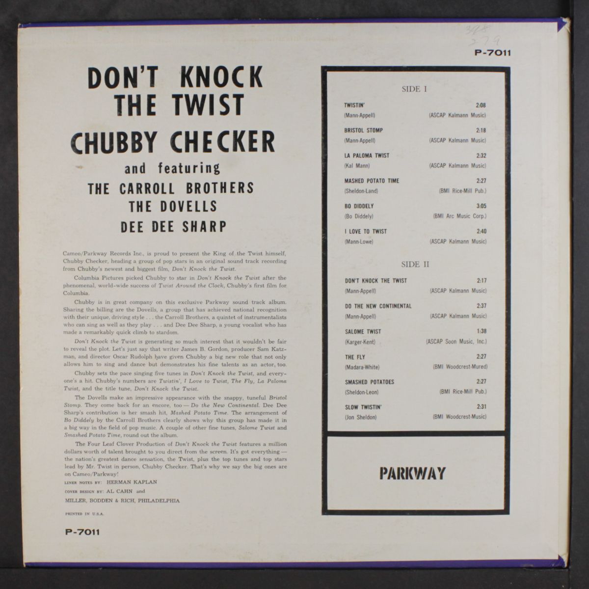 don't knock the twist soundtrack by CHUBBY CHECKER & OTHERS