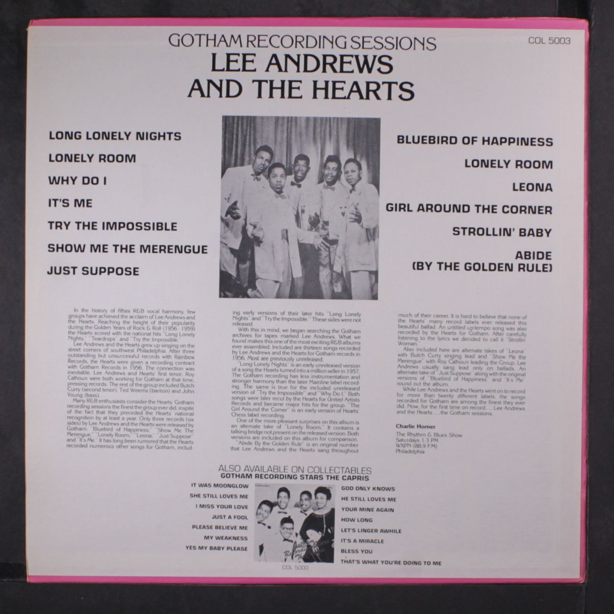 gotham recording sessions by LEE ANDREWS & HEARTS