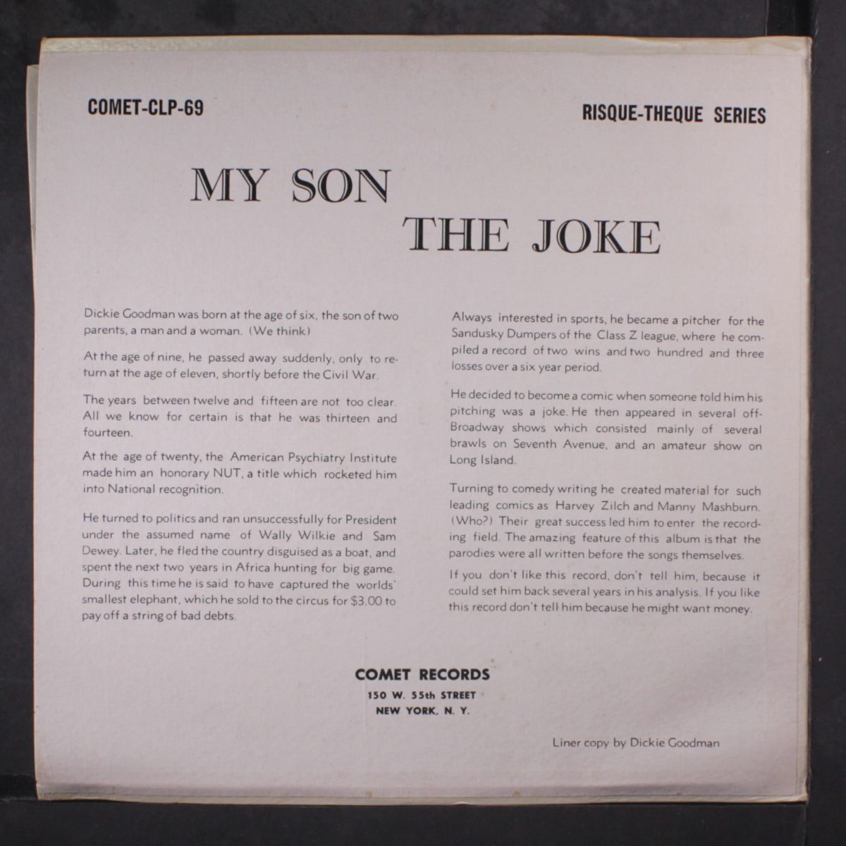 my son the joke by DICKIE GOODMAN