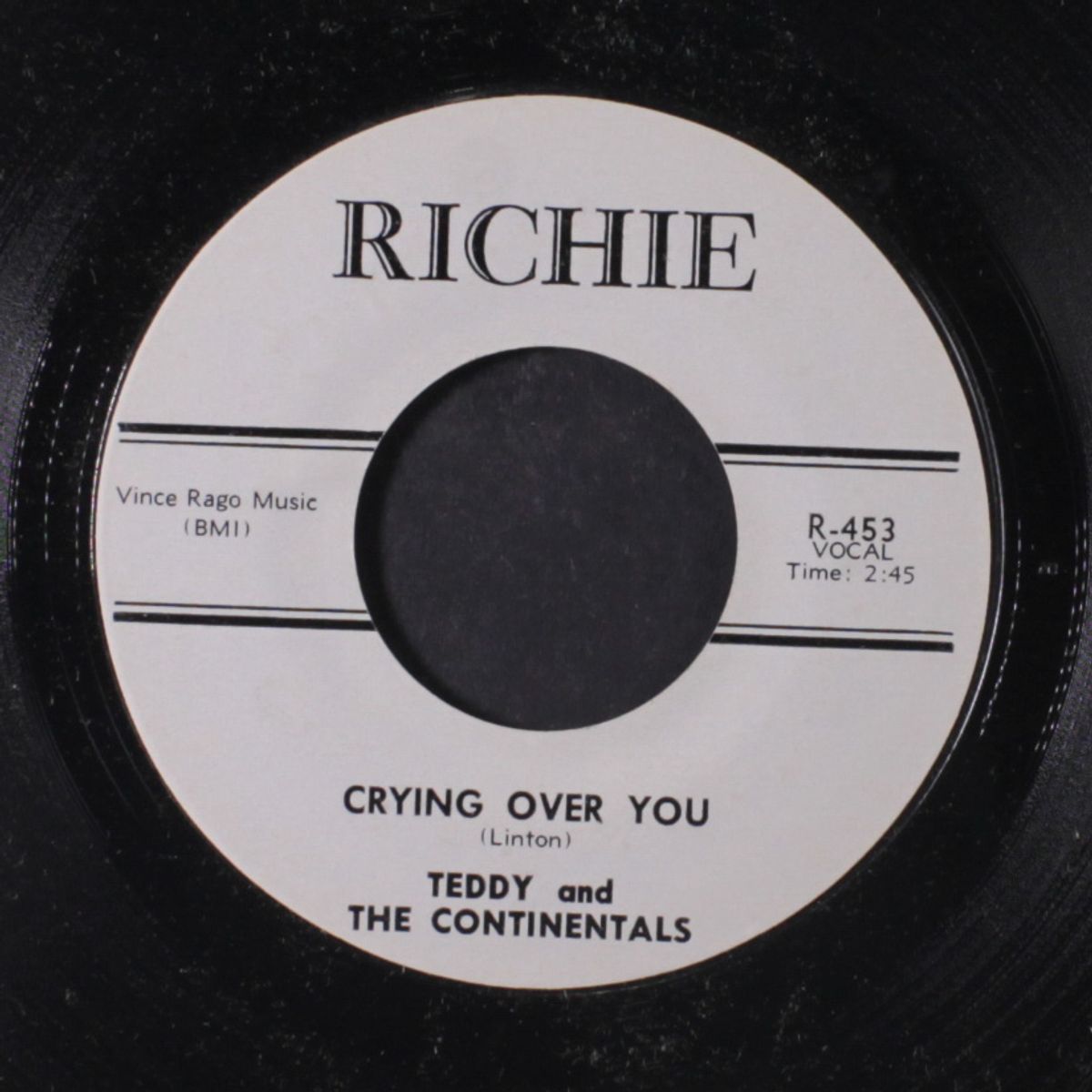 crying over you / crossfire with me baby by TEDDY & CONTINENTALS