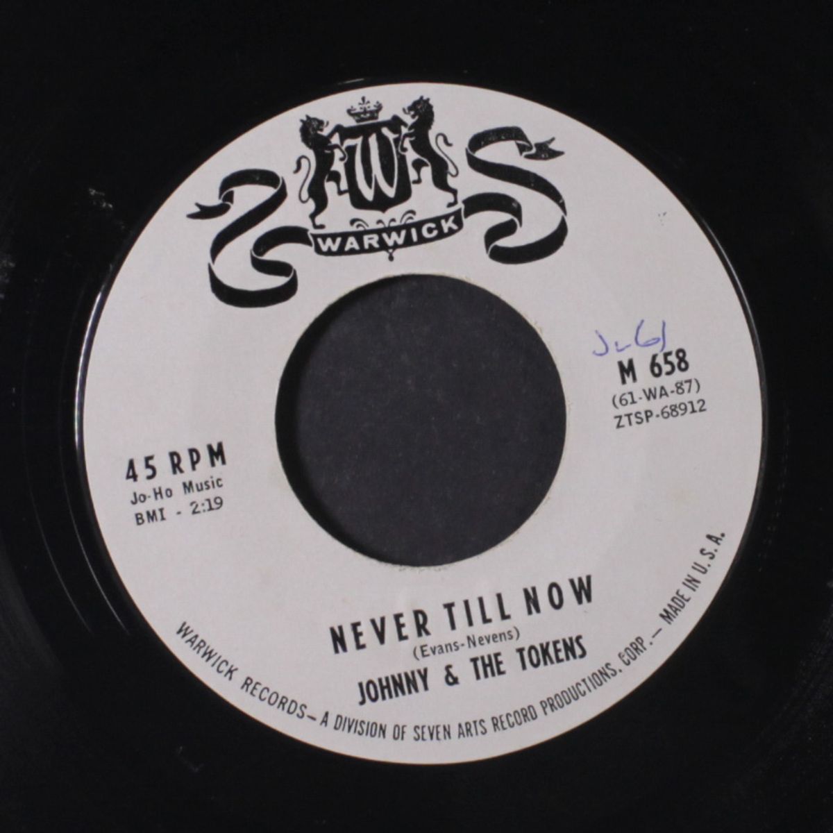 the taste of a tear / never till now by JOHNNY & TOKENS
