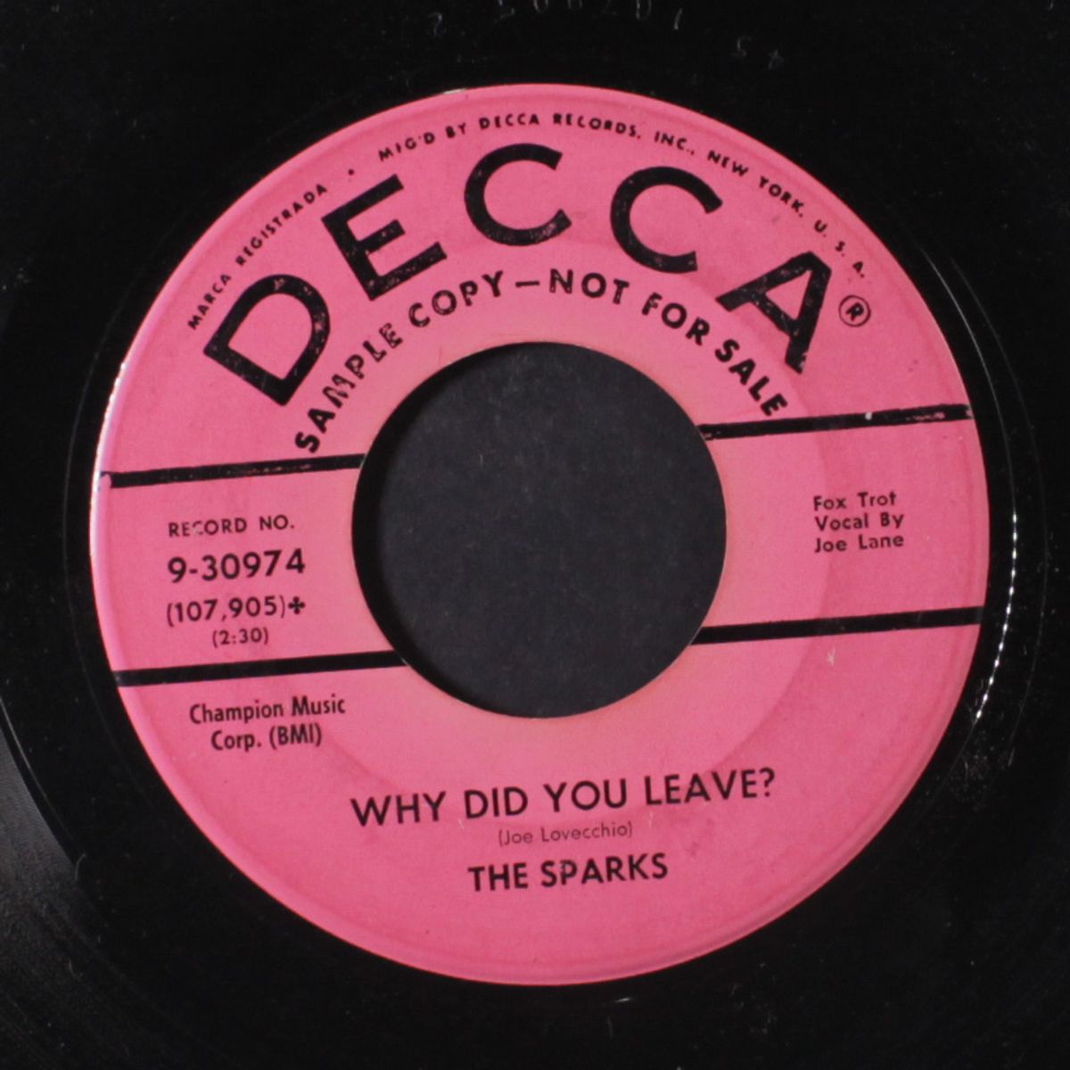 la macarena / why did you leave? by SPARKS