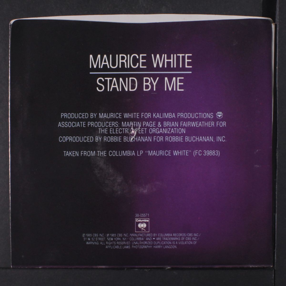 stand by me / can't stop love by MAURICE WHITE