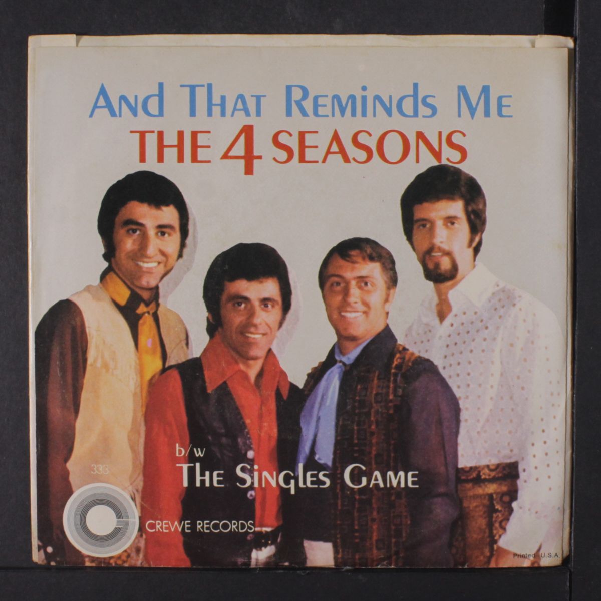 and that reminds me / the singles game by FOUR SEASONS