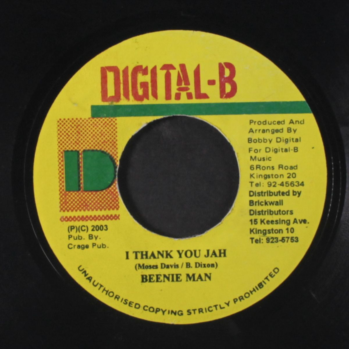 i thank you jah / rhythm one to one by BEENIE MAN