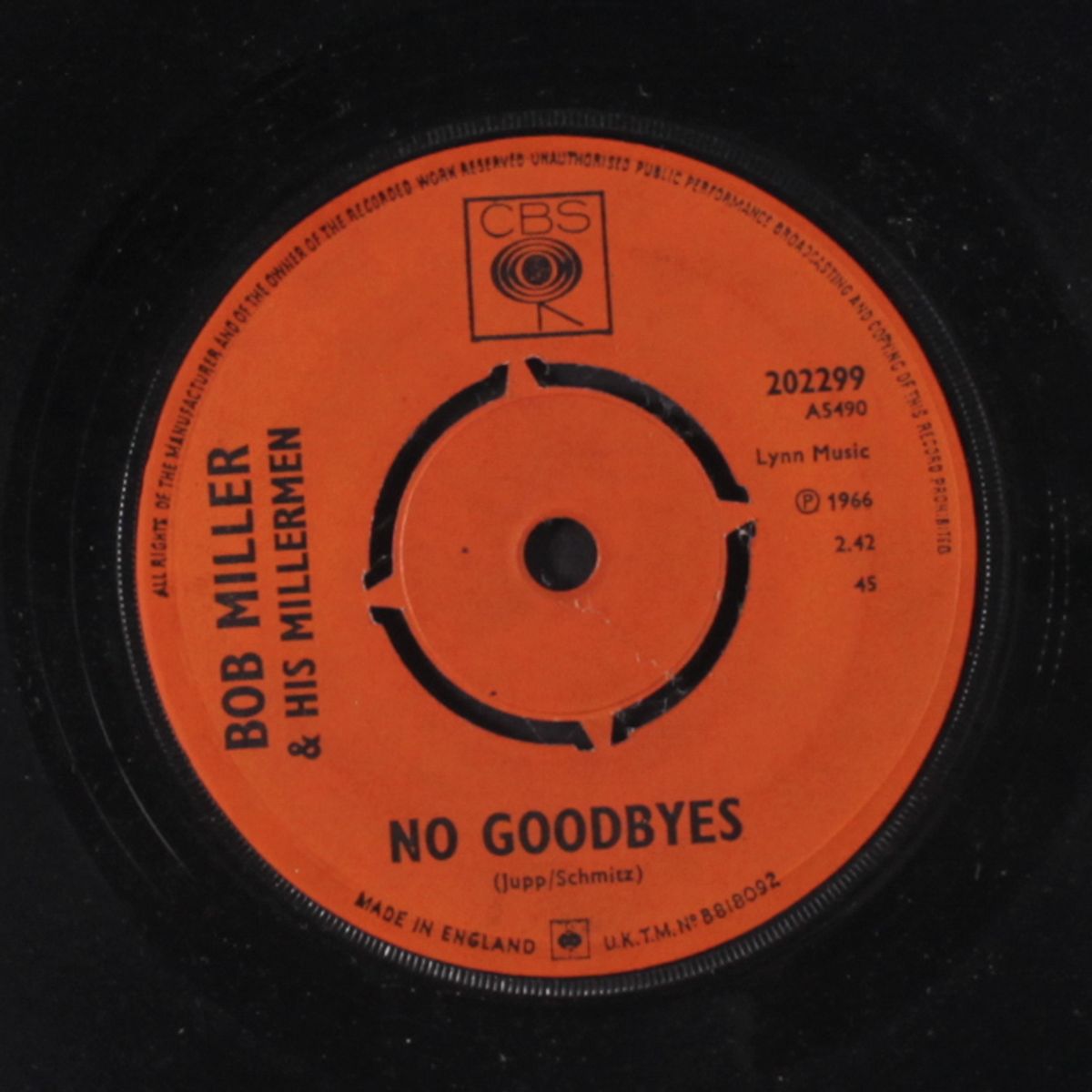 saturday jump / no goodbyes by BOB MILLER