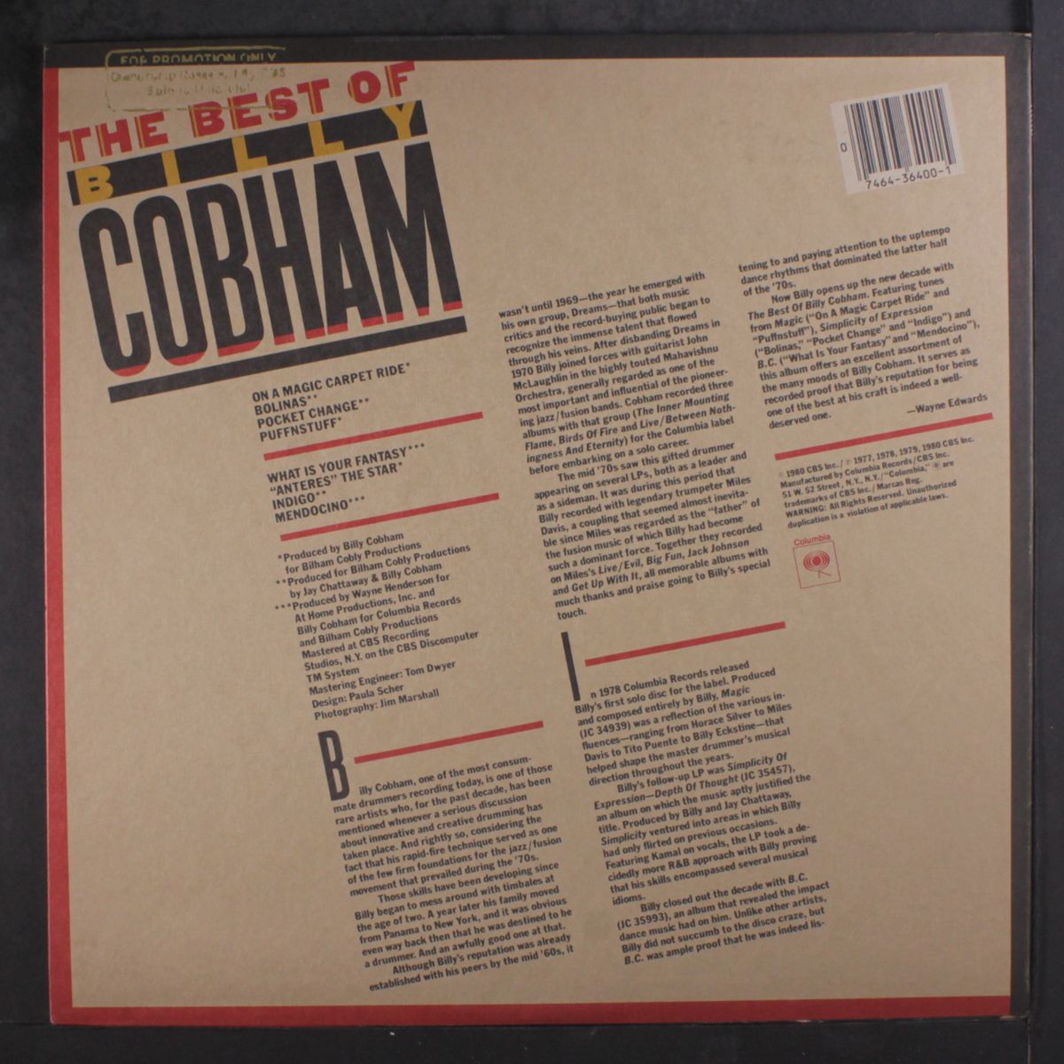 best of by BILLY COBHAM