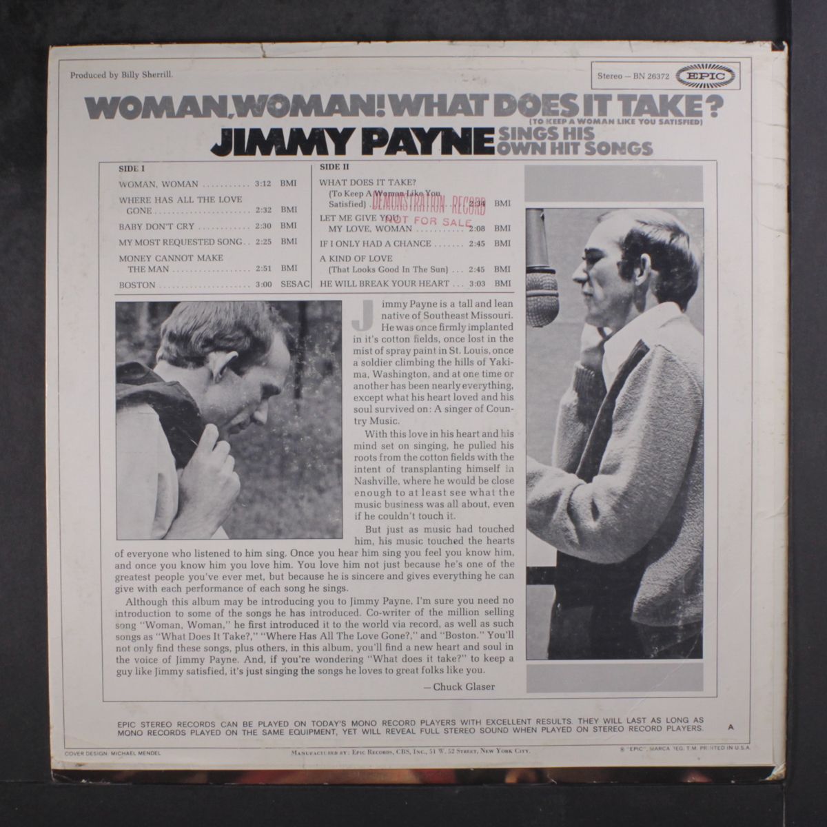 woman, woman!/what does it take? by JIMMY PAYNE