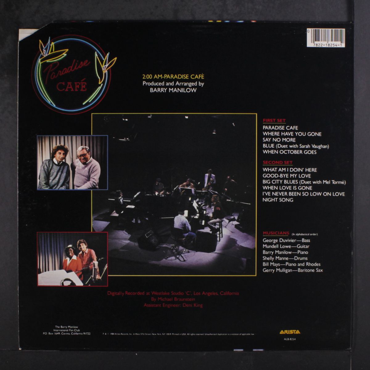 2:00 am paradise cafe by BARRY MANILOW