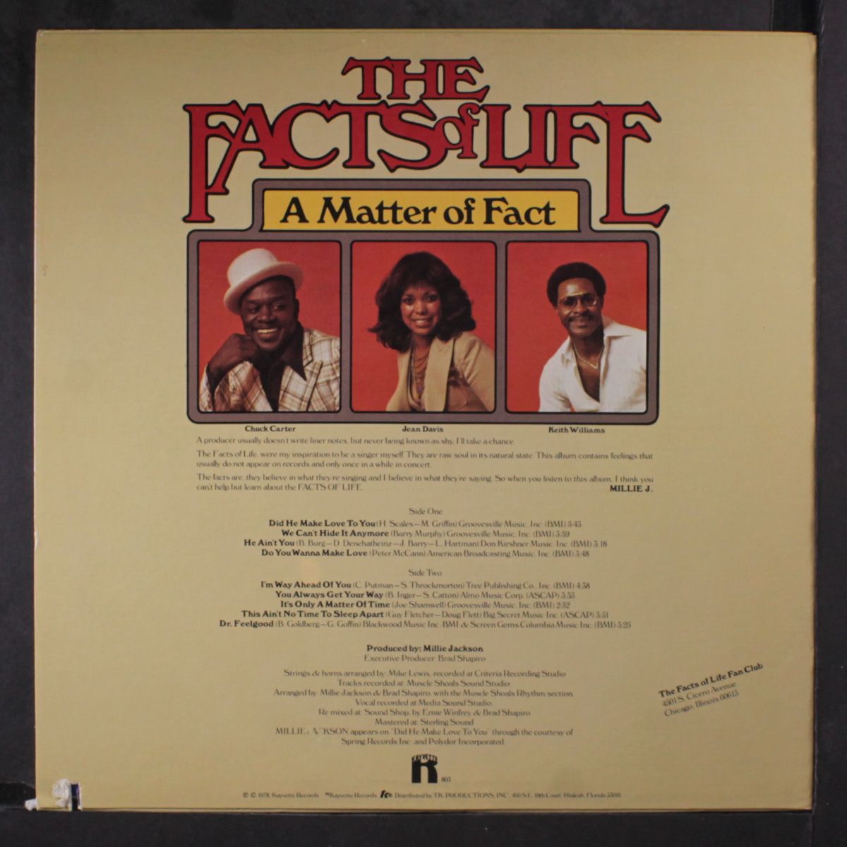 a matter of fact by FACTS OF LIFE
