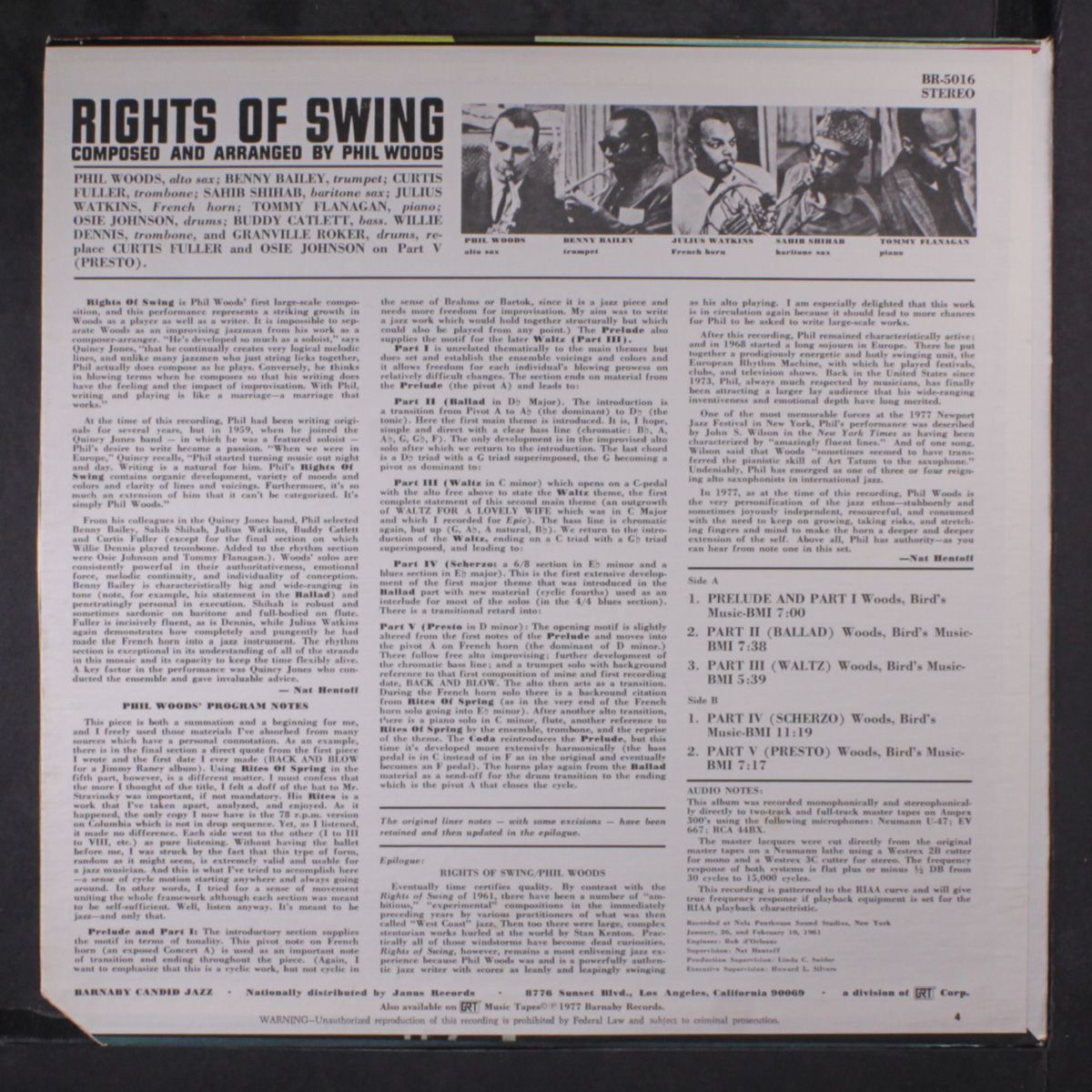rights of swing by PHIL WOODS