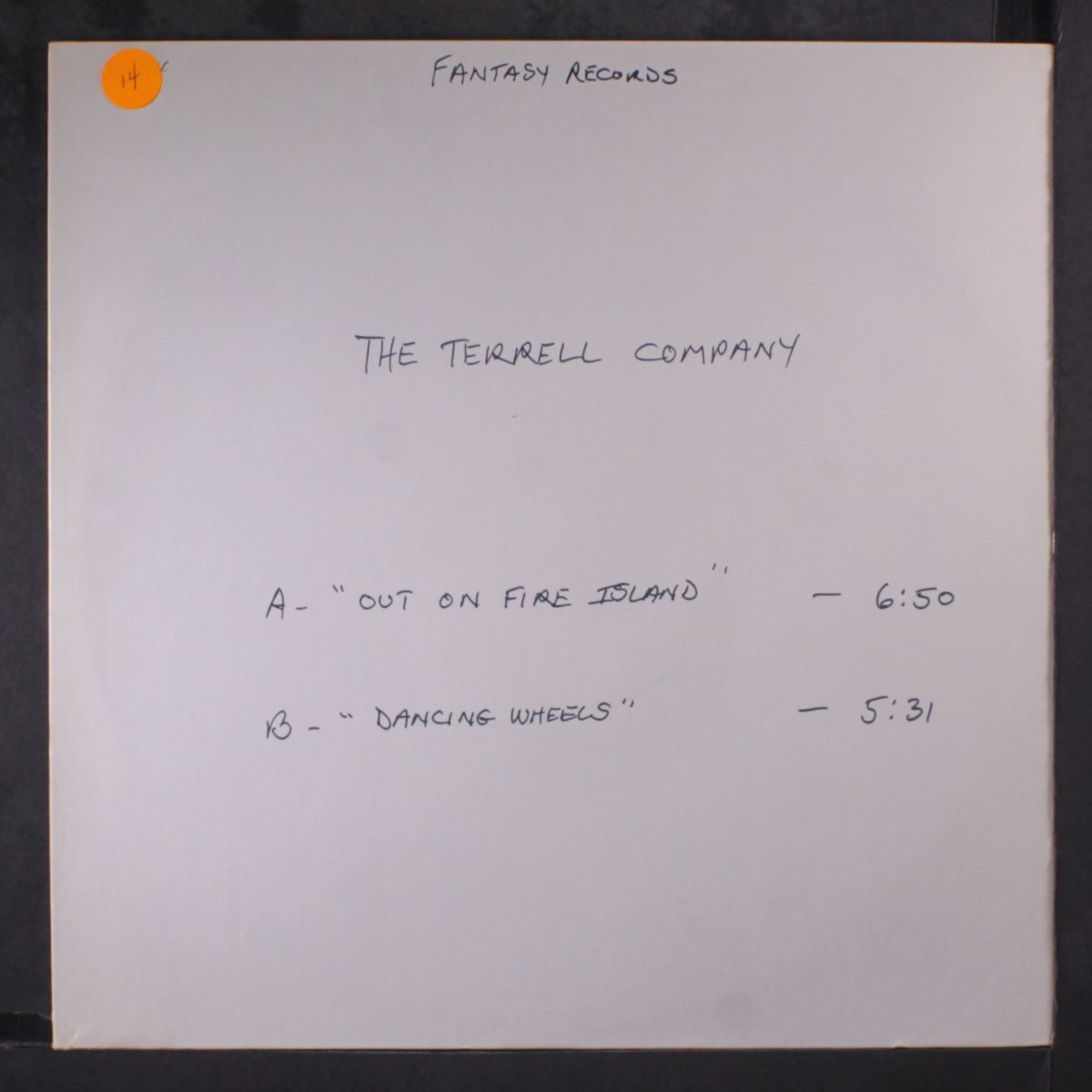 out on fire island / dancing wheels by TERRELL COMPANY