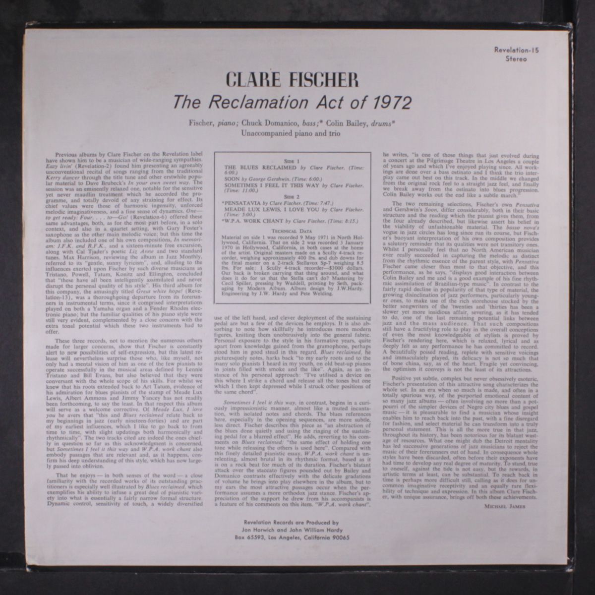 reclamation act of 1972 by CLARE FISCHER