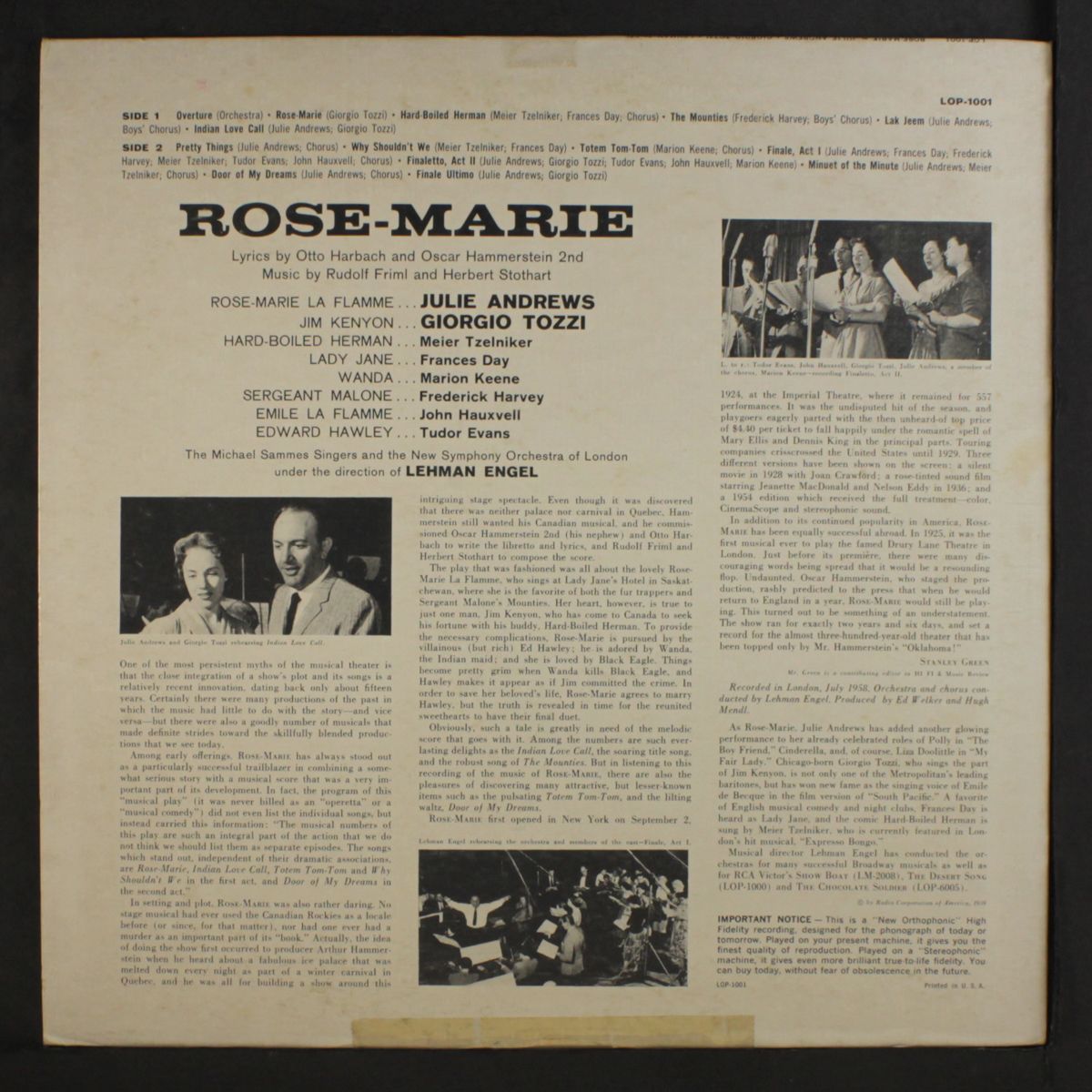 rose-marie by ORIGINAL CAST