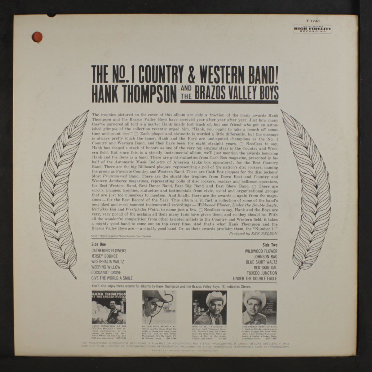 the no. 1 country & western band! by HANK THOMPSON