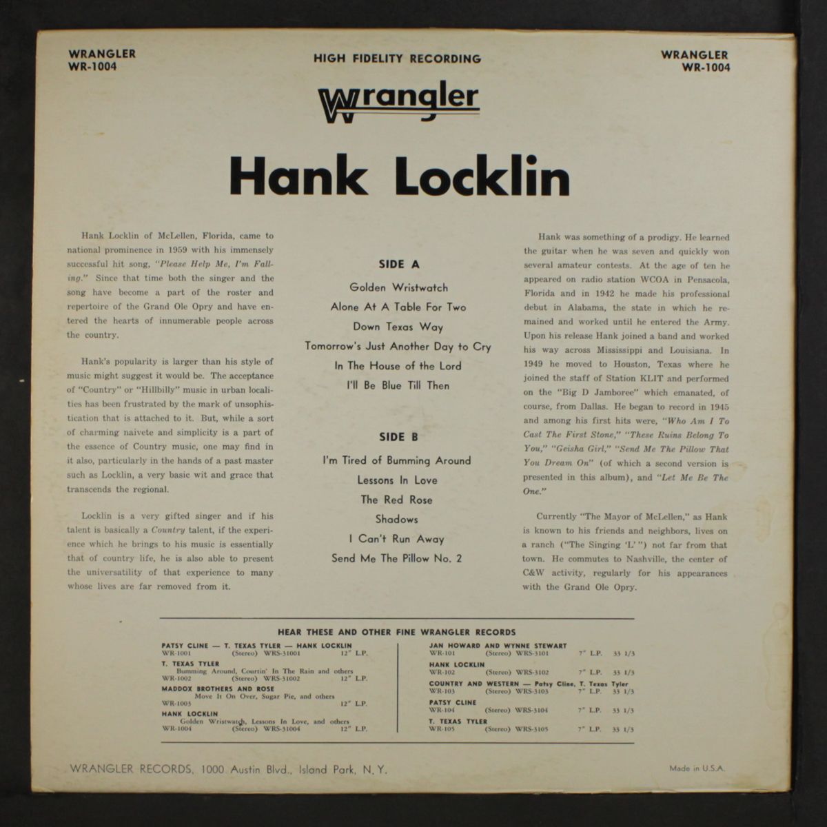hank locklin by HANK LOCKLIN