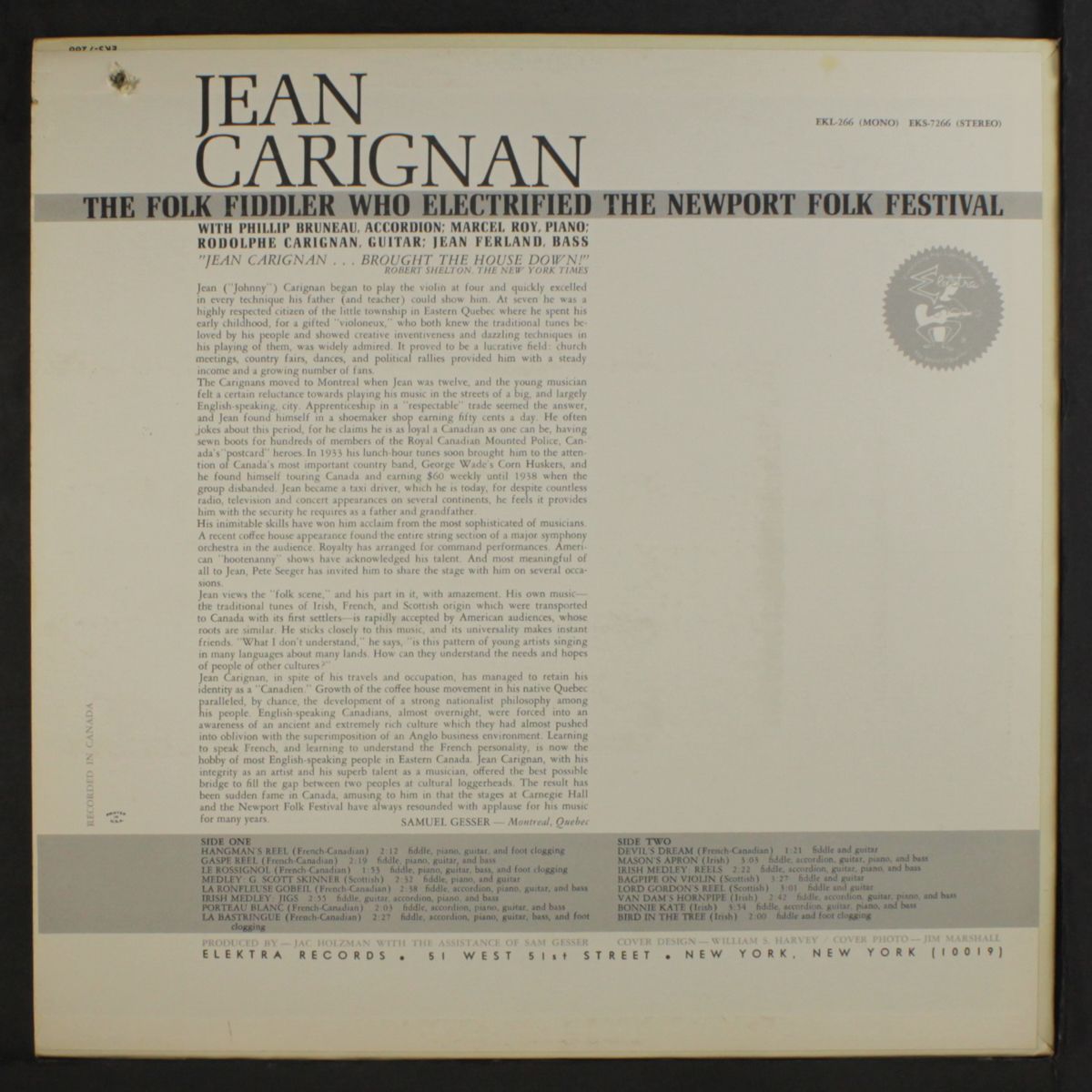the folk fiddler who electrified the newport folk festival by JEAN CARIGNAN