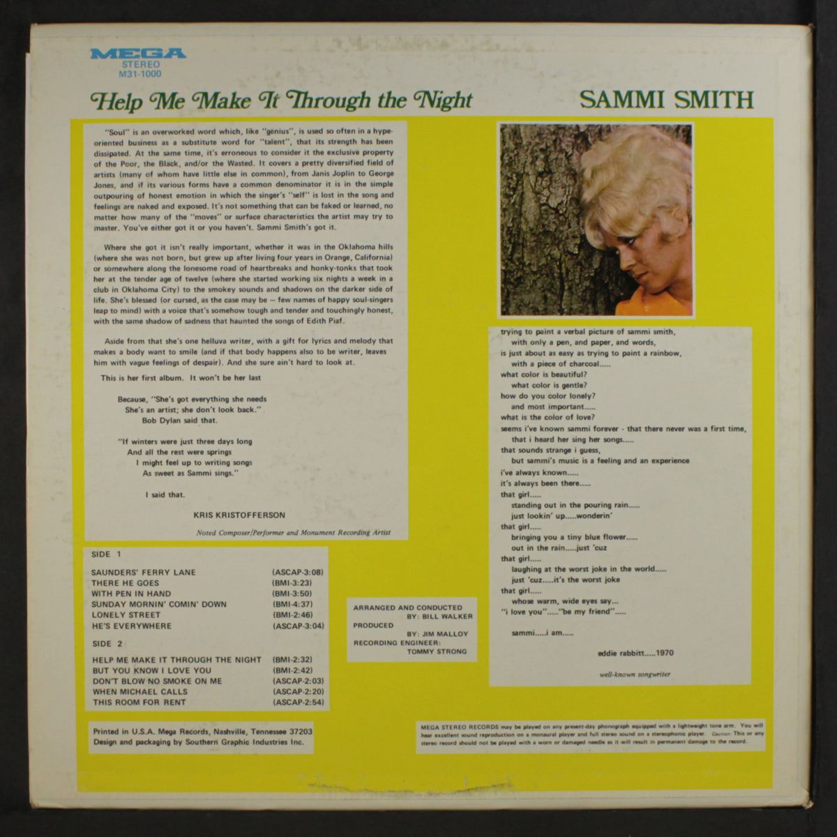 help me make it through the night by SAMMI SMITH