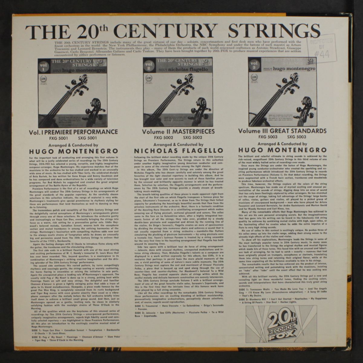 20th century strings, vol. 1 by HUGO MONTENEGRO