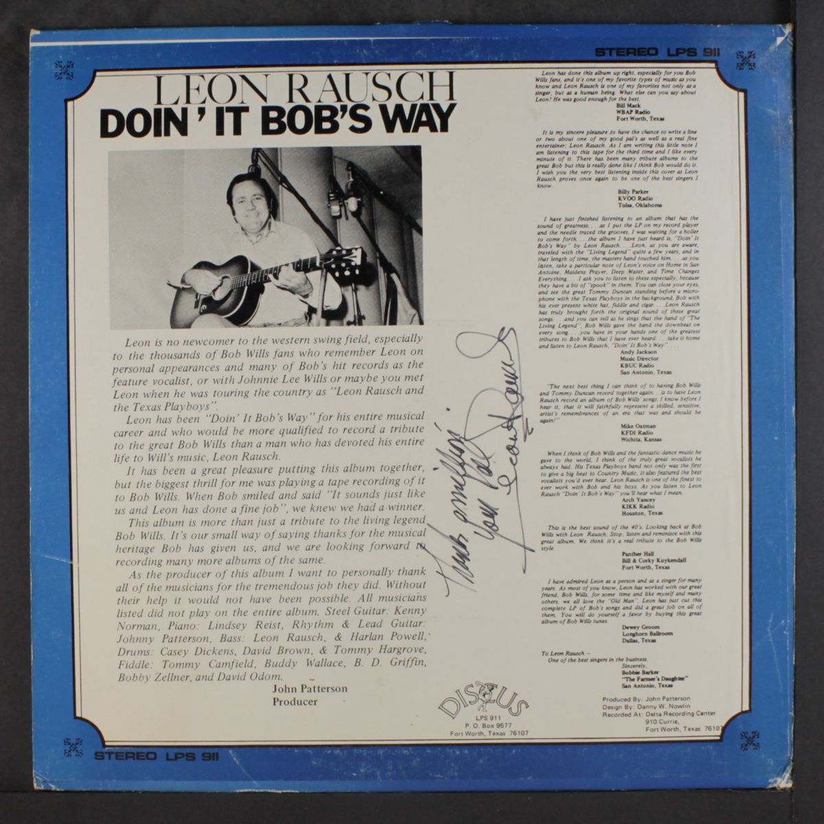 doin' it bob's way by LEON RAUSCH