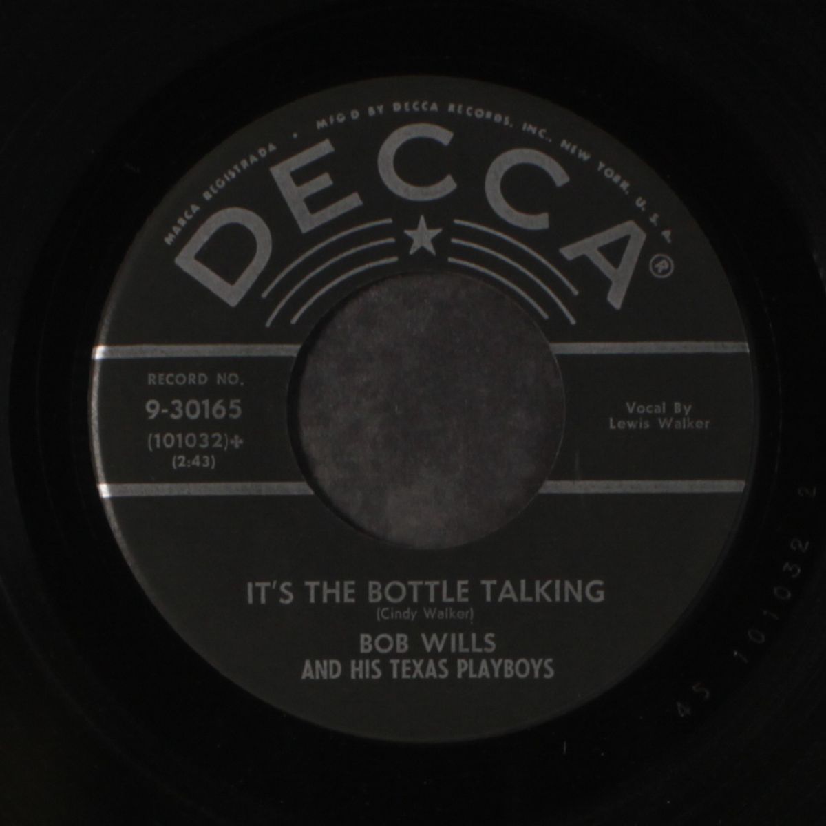 lilly dale / it's the bottle talking by BOB WILLS