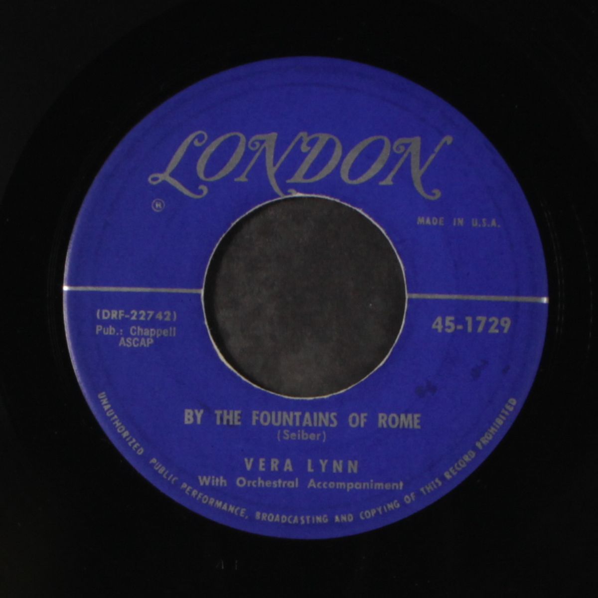don't cry my love / by the fountains of rome by VERA LYNN