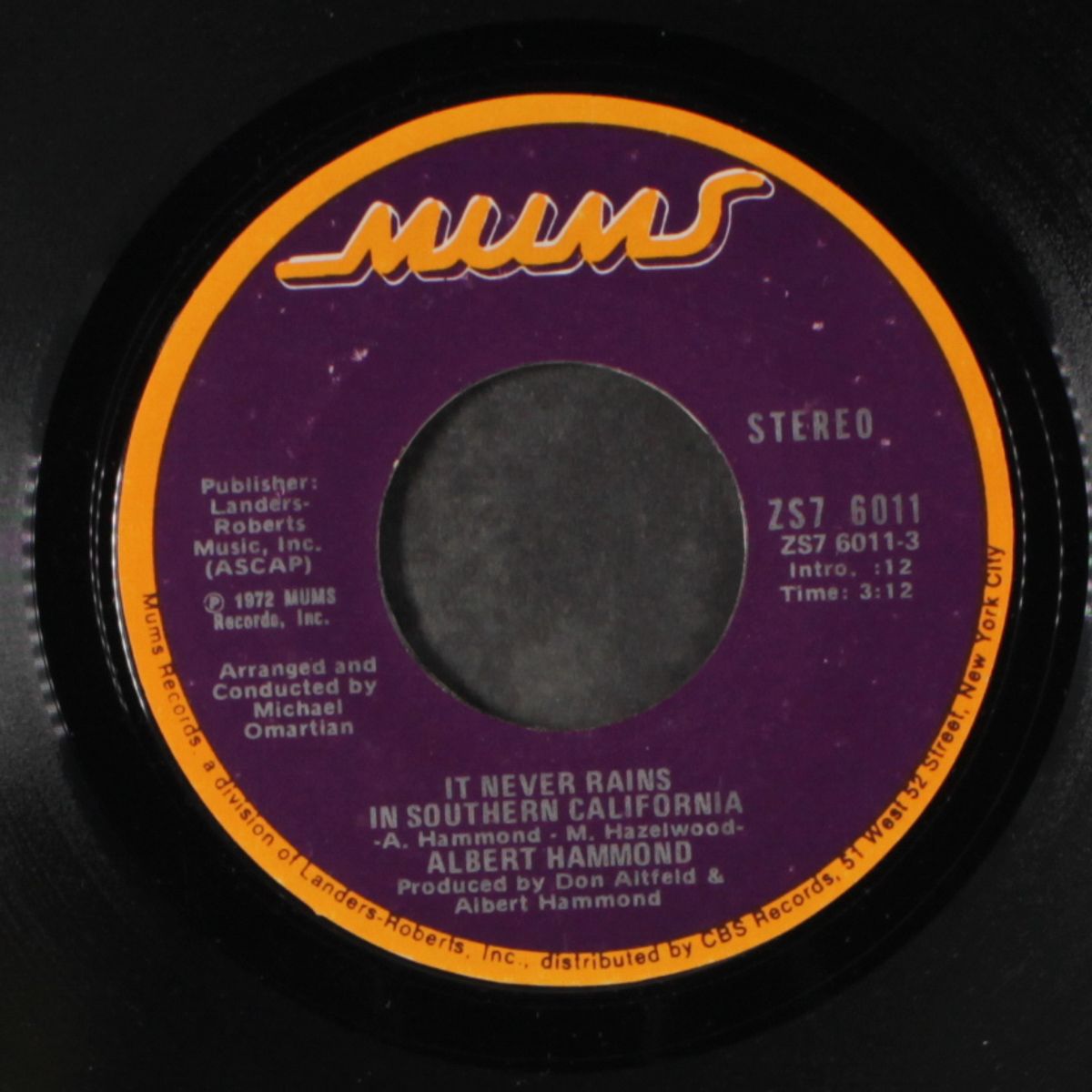 it never rains in southern california / anyone here in the audience by ALBERT HAMMOND