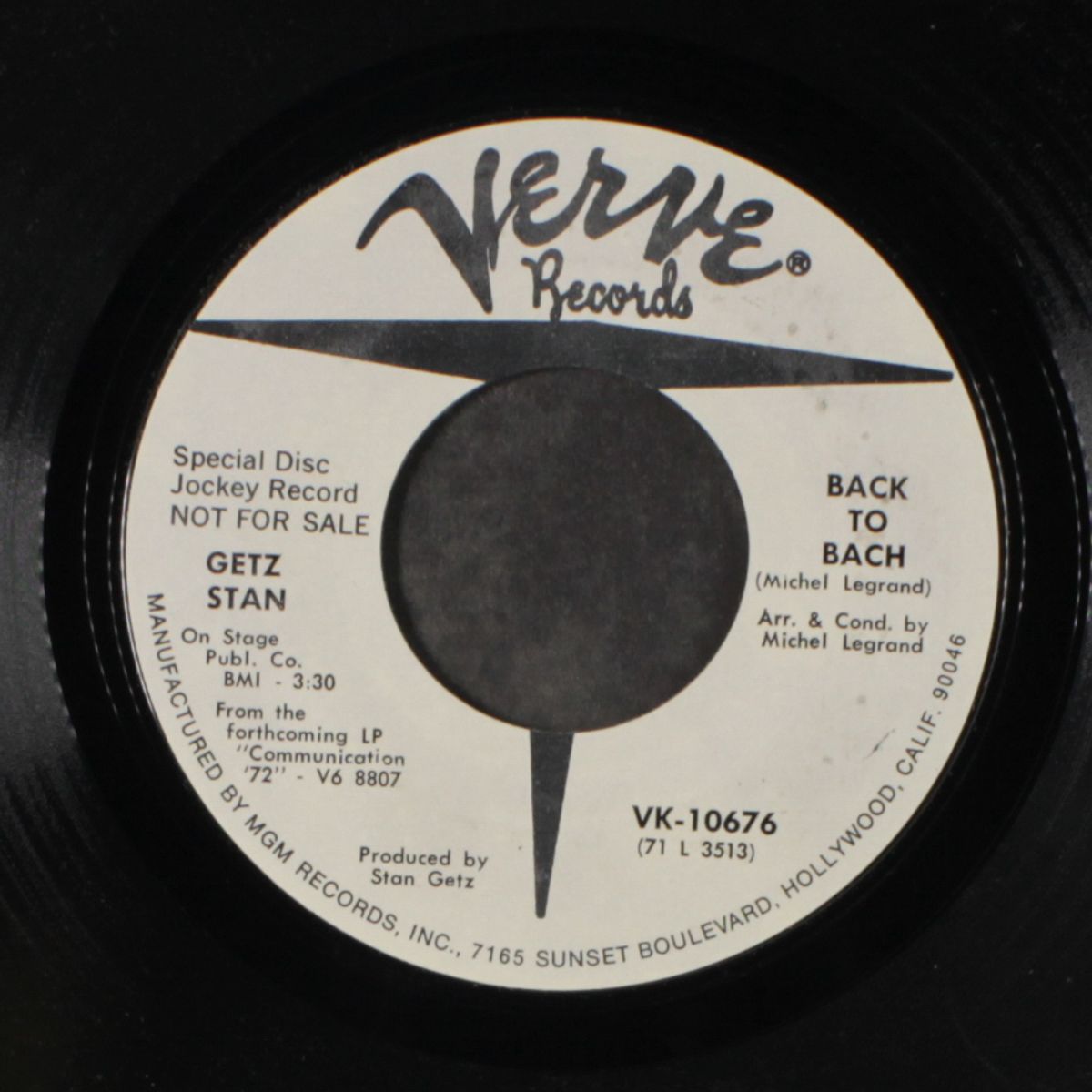 back to bach / communication '72 by STAN GETZ