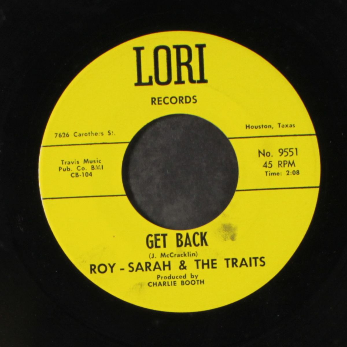 get back / you'll never make me blue by ROY, SARAH & TRAITS