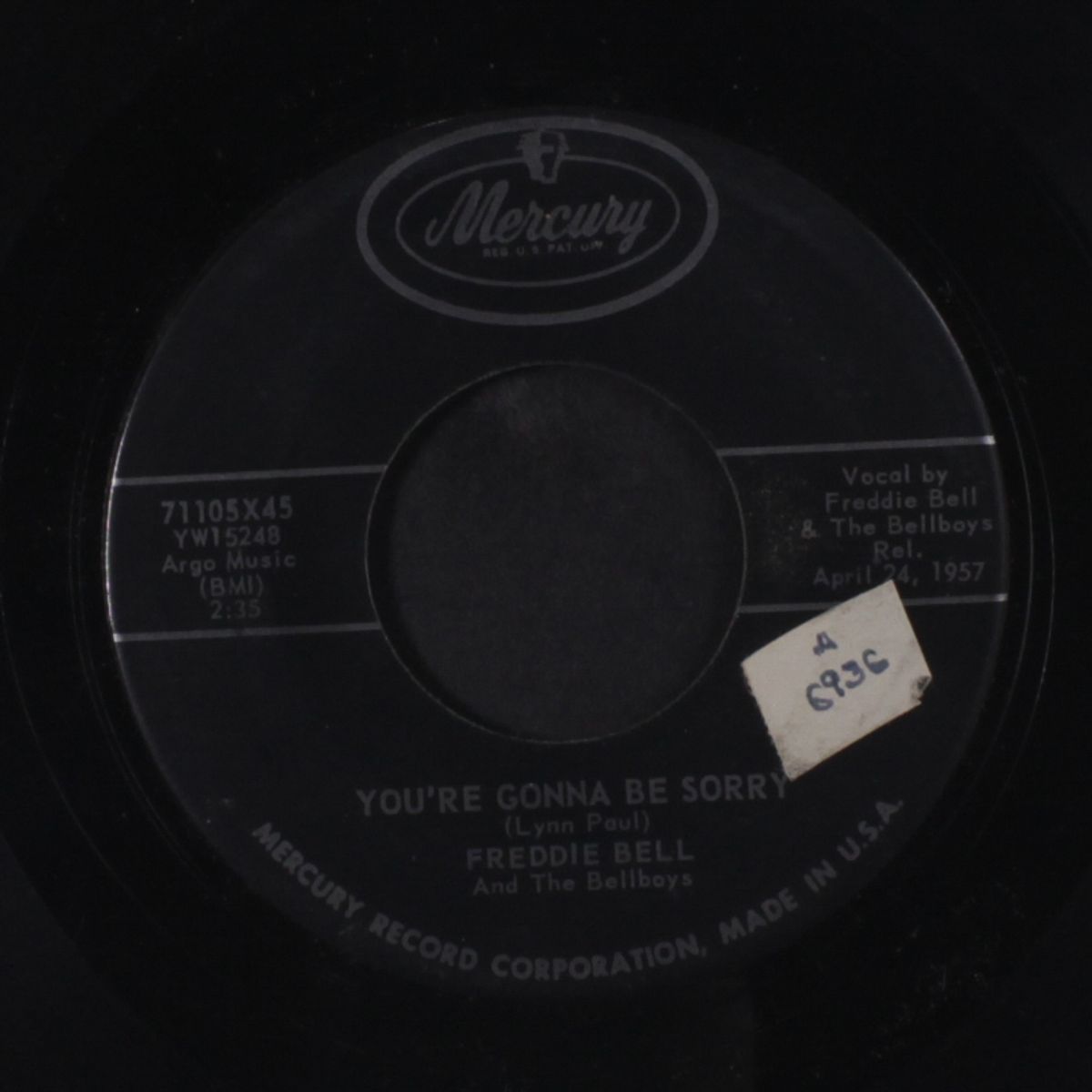 rockin' is my business / you're gonna be sorry by FREDDIE BELL & BELLBOYS