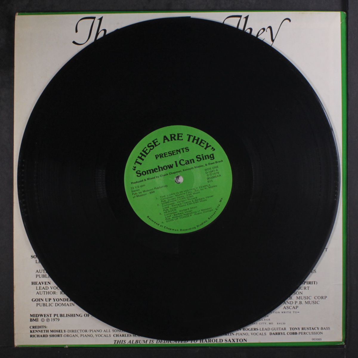 somehow i can sing by KENNETH MOSLEY & THESE ARE THEY