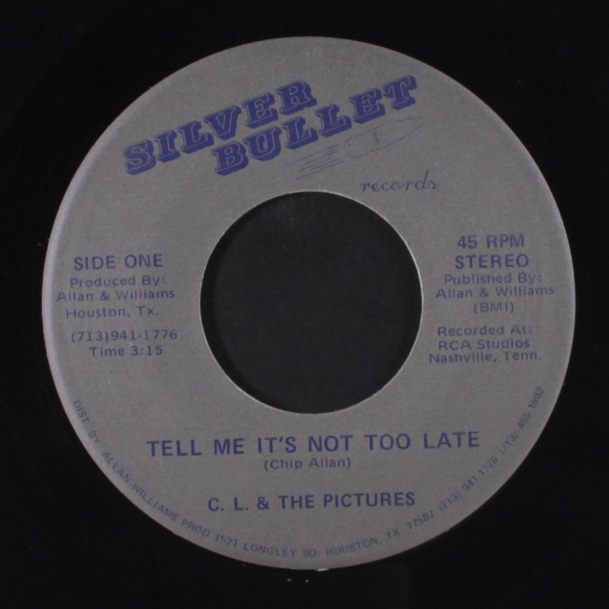 tell me it's not too late / linda lou by C.L. & PICTURES
