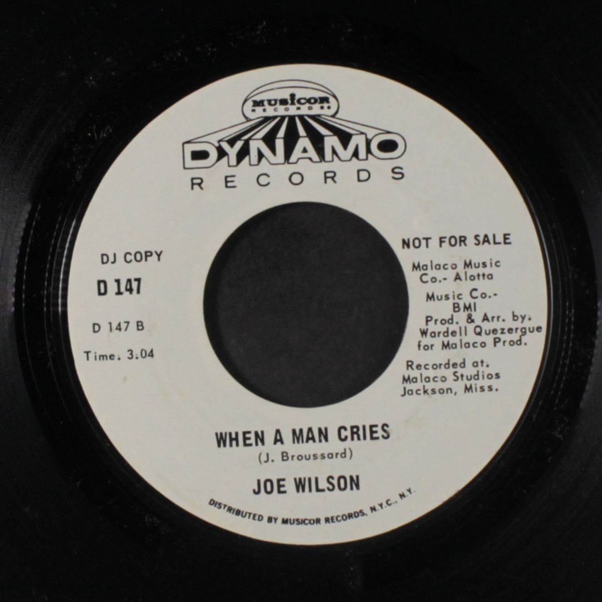 sweetness / when a man cries by JOE WILSON