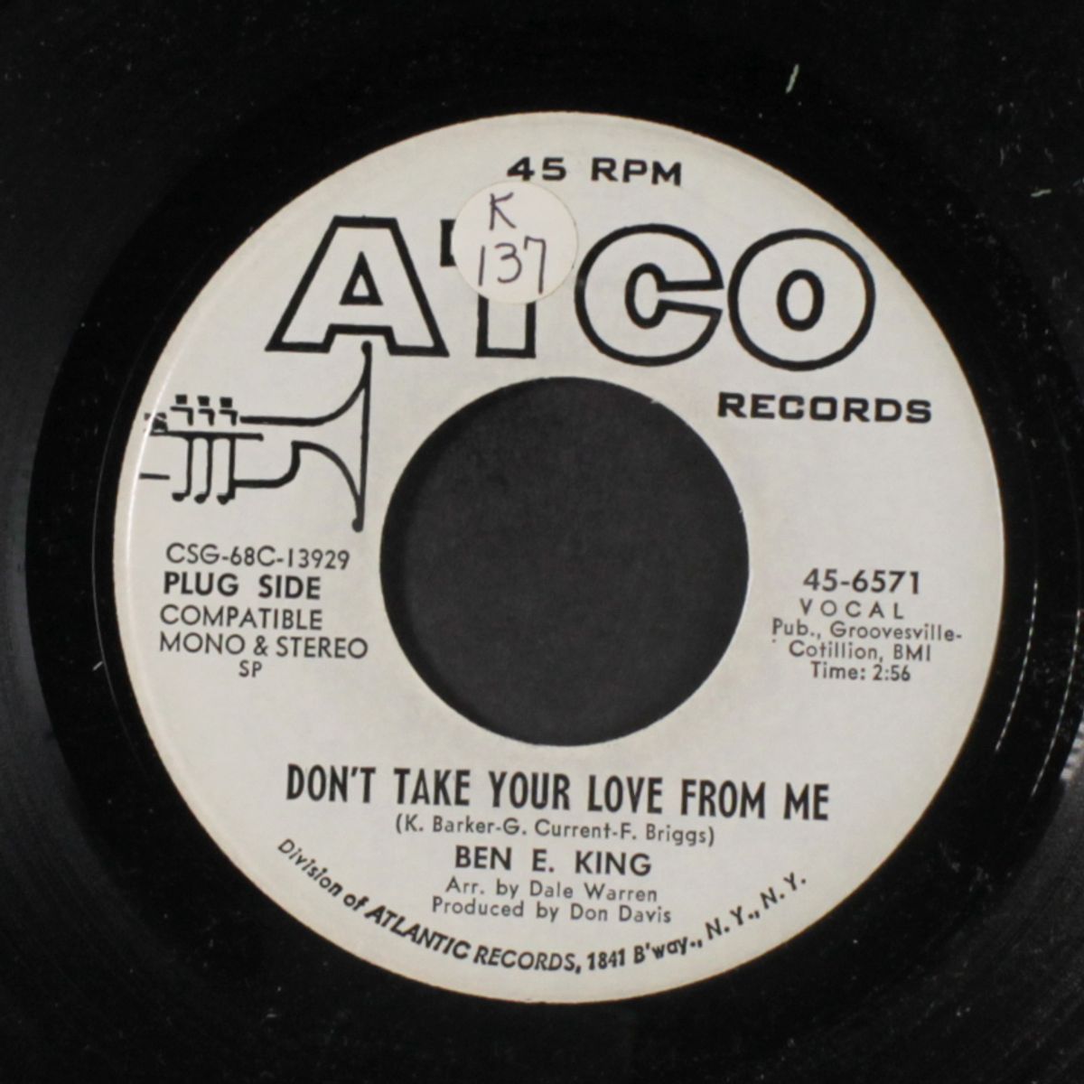 forgive this fool / don't take your love from me by BEN E. KING