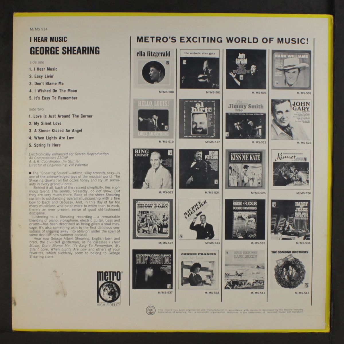 i hear music by GEORGE SHEARING