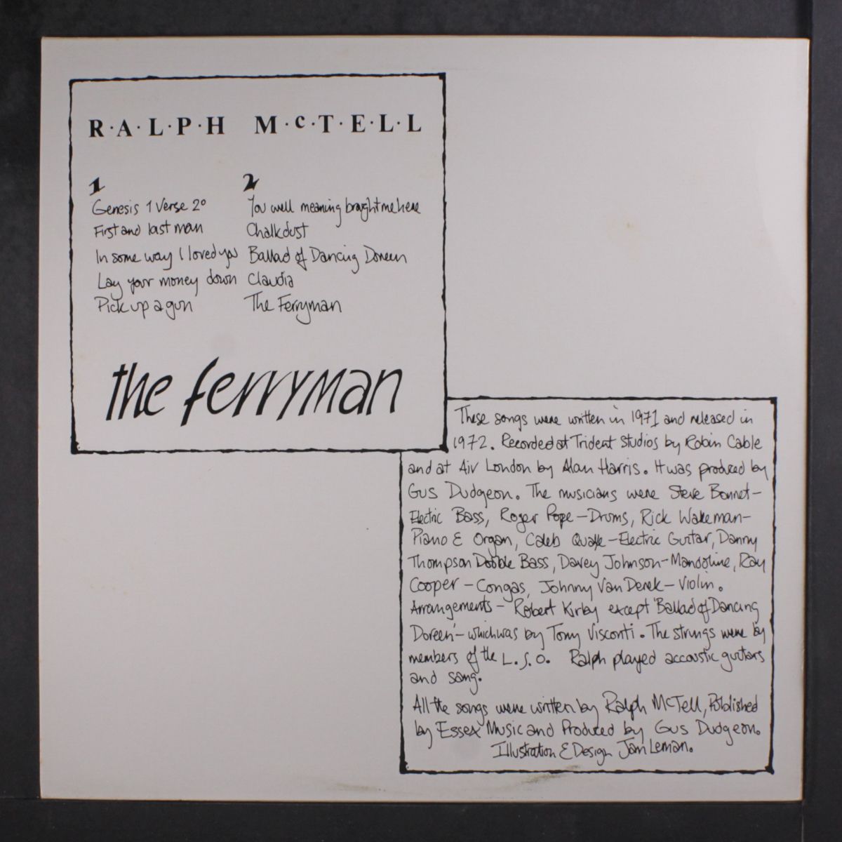 the ferryman by RALPH MCTELL
