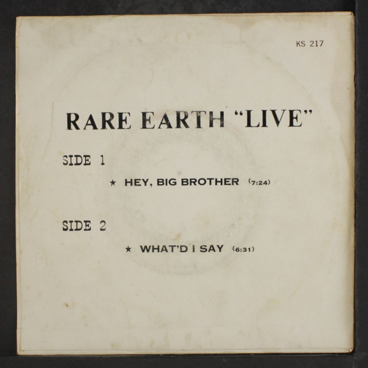 live by RARE EARTH