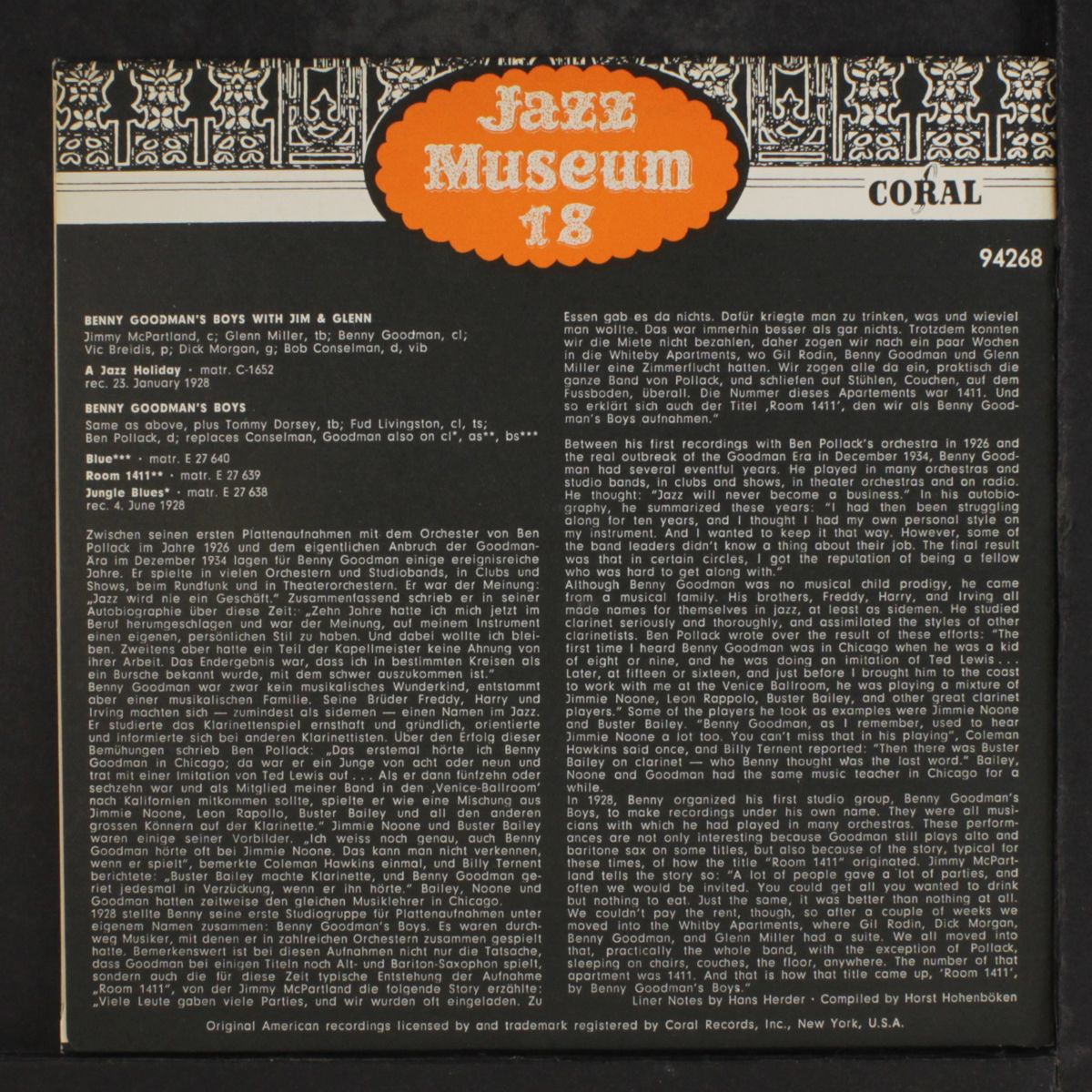 jazz museum 18 by BENNY GOODMAN
