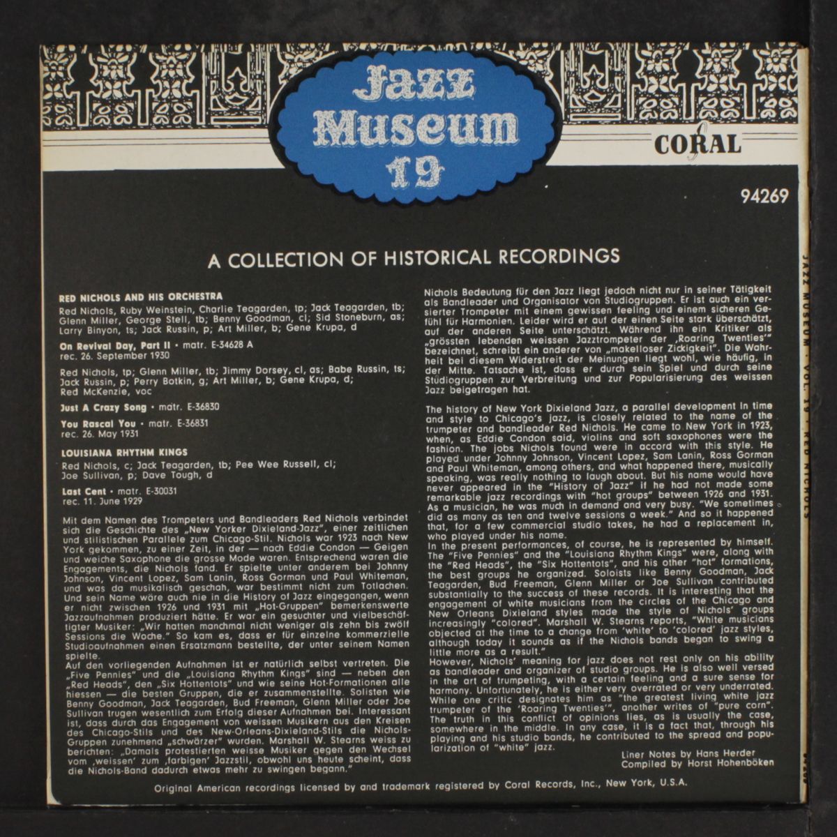 jazz museum 19 by RED NICHOLS