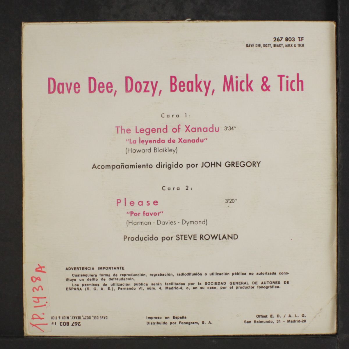 the legend of xanadu by DAVE DEE,DOZY,BEAKY,MICK & TICH