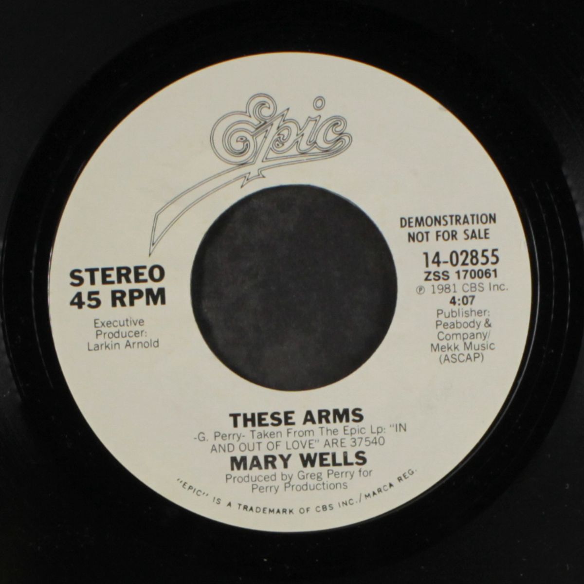 these arms / same by MARY WELLS