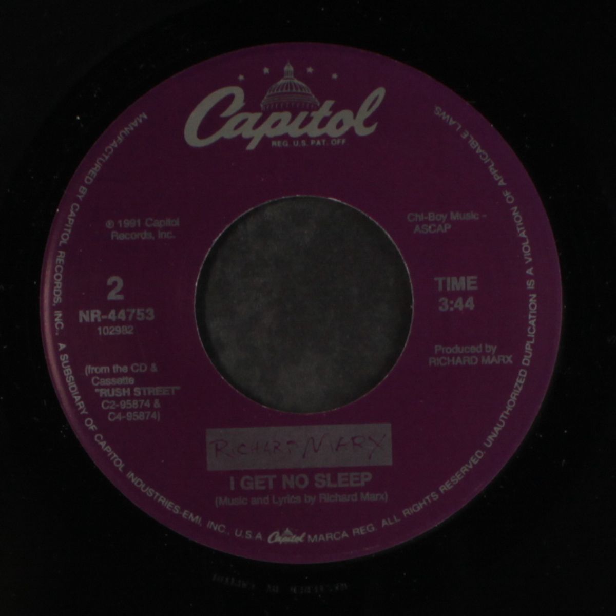 keep coming back / i get no sleep by RICHARD MARX