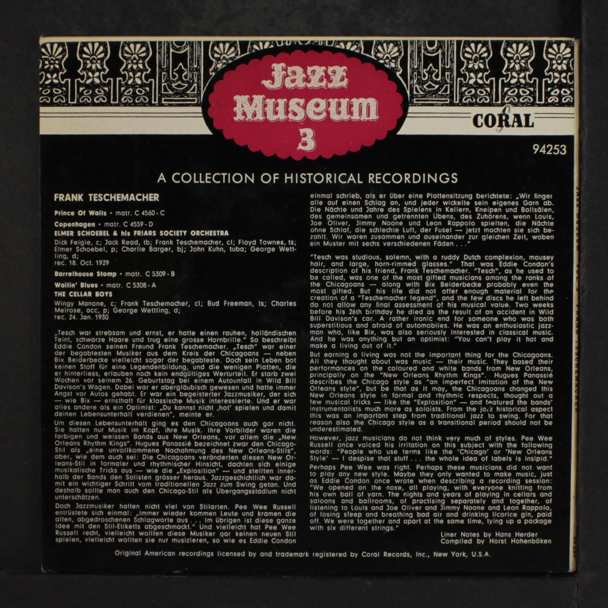jazz museum 3 (teschemacher vol. 2) by FRANK TESCHEMACHER