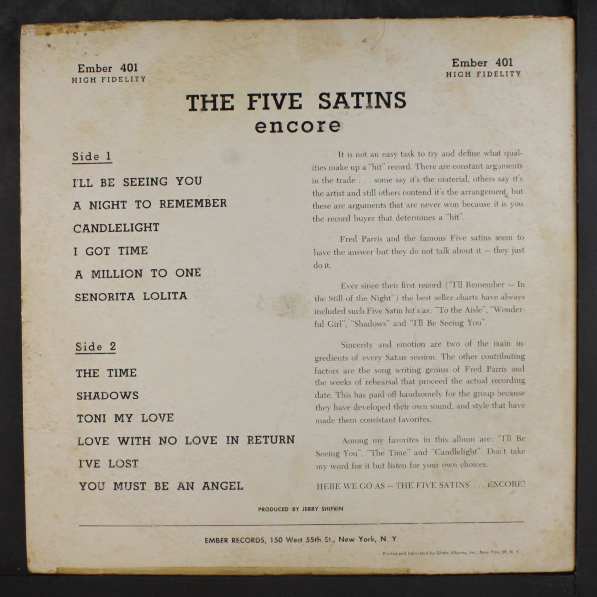 encore, vol. 2 by FIVE SATINS